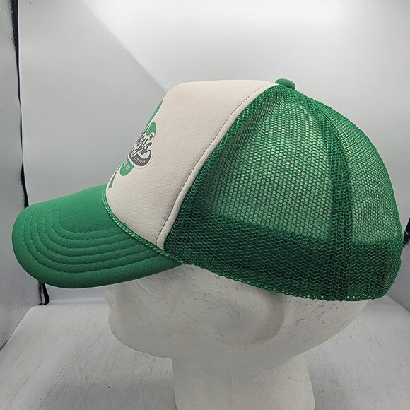 Malarkys Irish Pub Newport Beach California White Green Trucker Hat Casual - Picture 2 of 9